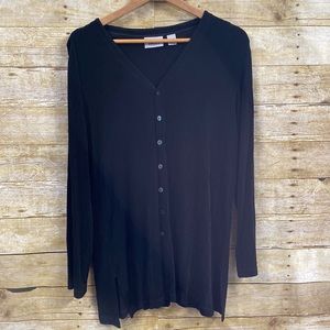 Chico’s Travelers black cardigan size 3 extra large